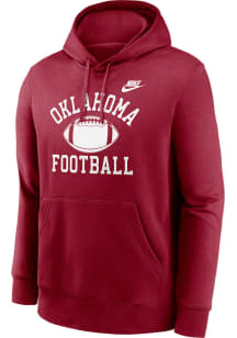 Nike Oklahoma Sooners Mens Crimson Legacy Football Long Sleeve Hoodie