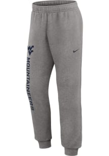 Nike West Virginia Mountaineers Mens Grey Club Fleece Sweatpants