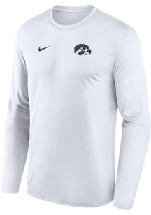 Nike Iowa Hawkeyes White Sideline Legend Long Sleeve T-Shirt