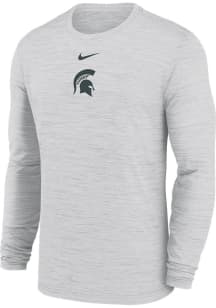Nike Michigan State Spartans White Sideline Velocity Long Sleeve T-Shirt
