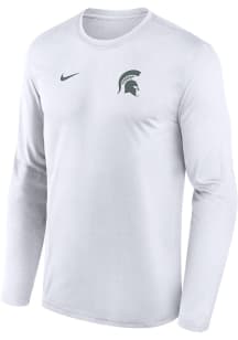 Nike Michigan State Spartans White Sideline Legend Long Sleeve T-Shirt