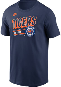 Nike Detroit Tigers Navy Blue Cooperstown MLB Retro Short Sleeve T Shirt