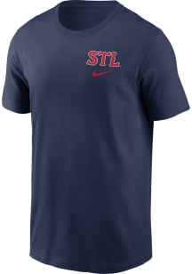 Nike St Louis Cardinals Navy Blue City Connect Short Sleeve T Shirt