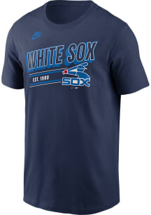 Nike Chicago White Sox Navy Blue Cooperstown MLB Retro Short Sleeve T Shirt