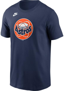 Nike Houston Astros Navy Blue Cooperstown Logo Short Sleeve T Shirt