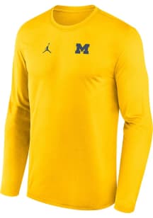 Nike Michigan Wolverines Yellow Sideline Legend Long Sleeve T-Shirt