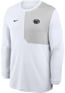 Nike Penn State Nittany Lions White Coach Top Long Sleeve T-Shirt