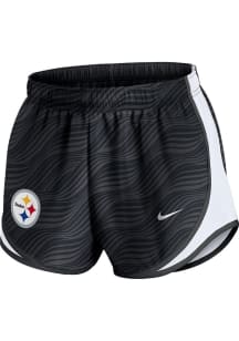 Nike Pittsburgh Steelers Womens Anthracite Patterned Tempo Shorts