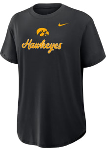 Nike Iowa Hawkeyes Womens Black Oversized Short Sleeve T-Shirt