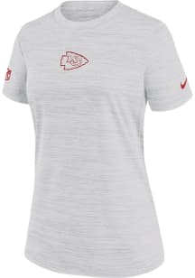 Nike Kansas City Chiefs Womens White Sideline Velocity T-Shirt