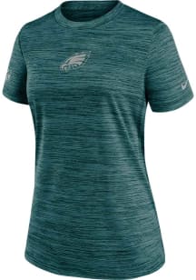 Nike Philadelphia Eagles Womens Midnight Green Sideline Velocity T-Shirt