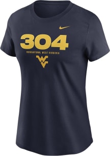 Nike West Virginia Mountaineers Womens Navy Blue Mantra Short Sleeve T-Shirt