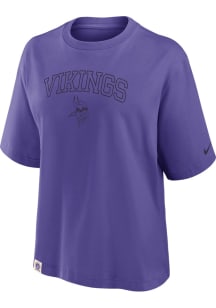 Nike Minnesota Vikings Womens Purple Glory Boxy Short Sleeve T-Shirt