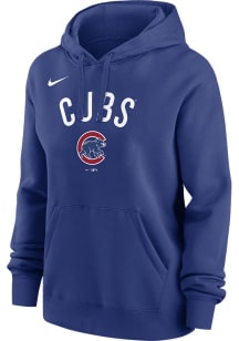 Nike Chicago Cubs Womens Blue Slant Hooded Sweatshirt