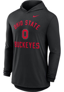 Nike Ohio State Buckeyes Mens Black Arch Long Sleeve Lightweight Hoodie