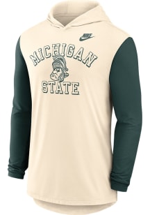 Nike Michigan State Spartans Mens Natural Legacy Long Sleeve Lightweight Hoodie
