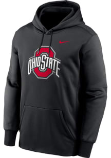 Nike Ohio State Buckeyes Mens Black Primary Logo Therma Hood