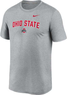 Nike Ohio State Buckeyes Grey Arch Mascot Legend Short Sleeve T Shirt