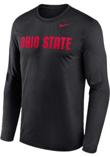 Nike Ohio State Buckeyes Black Wordmark Legend Long Sleeve T-Shirt