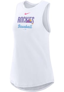 Nike Colorado Rockies Womens White City Connect Tank Top