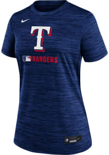 Nike Texas Rangers Womens Blue Velocity T-Shirt