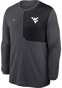 Nike West Virginia Mountaineers Charcoal Coach Top Long Sleeve T-Shirt
