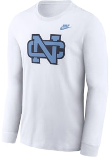 Nike North Carolina Tar Heels White Sport Drop Long Sleeve T Shirt