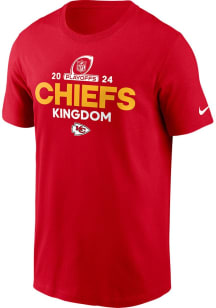 Nike Kansas City Chiefs Red 2024 Playoff Participant Short Sleeve T Shirt
