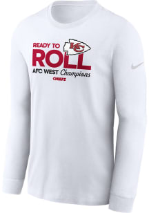 Nike Kansas City Chiefs White 2024 Division Champs Long Sleeve T Shirt