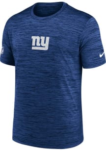 Nike New York Giants Blue Sideline Team Issue Short Sleeve T Shirt