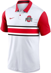 Nike Ohio State Buckeyes Mens Grey Vapor Short Sleeve Polo
