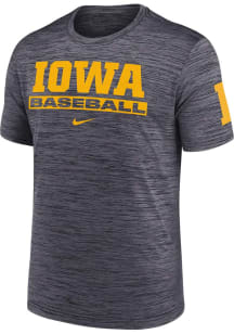 Nike Iowa Hawkeyes Black BASEBALL 2 HIT Short Sleeve T Shirt