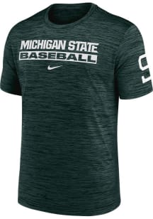 Nike Michigan State Spartans Green BASEBALL 2 HIT Short Sleeve T Shirt
