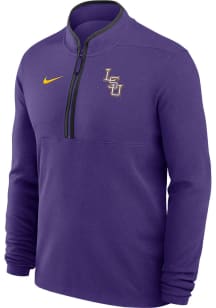 Nike LSU Tigers Mens Purple Victory Design Long Sleeve Qtr Zip Pullover