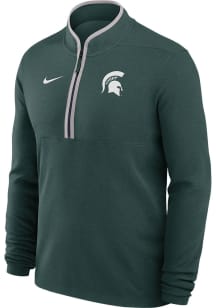Nike Michigan State Spartans Mens Green VICTORY Long Sleeve Qtr Zip Pullover