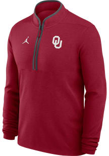 Nike Oklahoma Sooners Mens Cardinal VICTORY Long Sleeve Qtr Zip Pullover