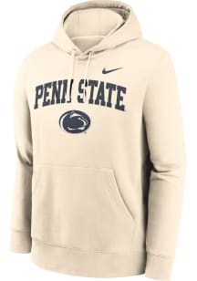 Nike Penn State Nittany Lions Mens Natural CLUB FLEECE Long Sleeve Hoodie