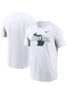 Nike Michigan State Spartans White LOCAL FLAIR Short Sleeve T Shirt