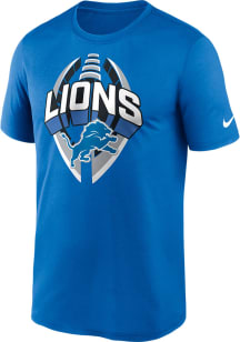 Nike Detroit Lions Blue Icon Legend Short Sleeve T Shirt