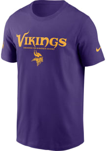 Nike Minnesota Vikings Purple Sideline Team Issue Short Sleeve T Shirt