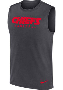 Nike Kansas City Chiefs Mens Anthracite Legend Short Sleeve Tank Top
