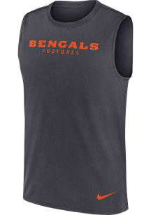 Nike Cincinnati Bengals Mens Anthracite Legend Short Sleeve Tank Top