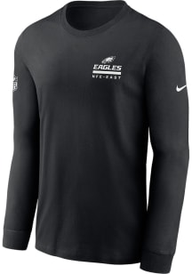 Nike Philadelphia Eagles Black Sideline Team Issue Long Sleeve T Shirt