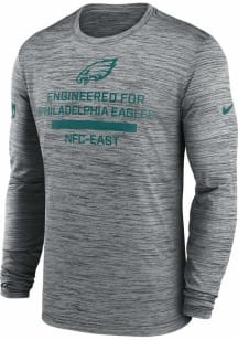 Nike Philadelphia Eagles Grey Sideline Team Issue Long Sleeve T-Shirt