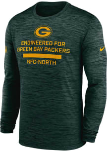 Nike Green Bay Packers Green Sideline Team Issue Long Sleeve T-Shirt