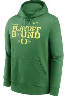 Nike Oregon Ducks Mens Green Football CFP Bound 2024 Long Sleeve Hoodie
