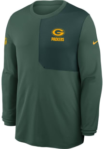 Nike Green Bay Packers Green Sideline Coach Long Sleeve T-Shirt