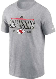 Nike Kansas City Chiefs Grey 2024 Conference Champions Short Sleeve T Shirt