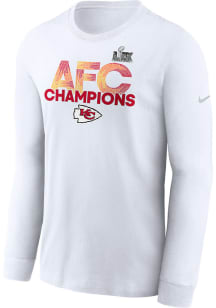 Nike Kansas City Chiefs White 2024 Conference Champions Long Sleeve T Shirt