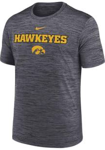 Nike Iowa Hawkeyes Black Sideline Velocity Short Sleeve T Shirt